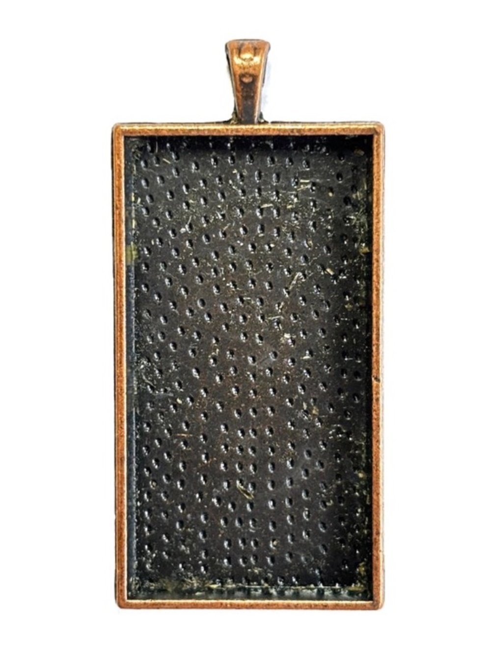 🔥$1 Clearance Red Coppertone Rectangle Cabochon Pendant Tray 50mm x 28mm (1pc)
